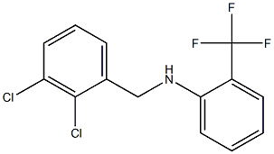 N-[(2,3-dichlorophenyl)methyl]-2-(trifluoromethyl)aniline Struktur