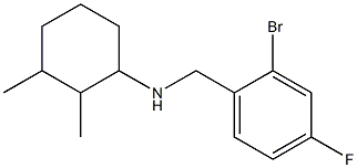 N-[(2-bromo-4-fluorophenyl)methyl]-2,3-dimethylcyclohexan-1-amine Struktur