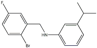 N-[(2-bromo-5-fluorophenyl)methyl]-3-(propan-2-yl)aniline Struktur