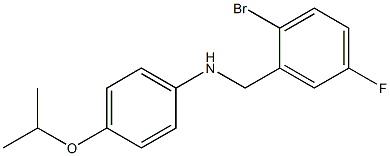 N-[(2-bromo-5-fluorophenyl)methyl]-4-(propan-2-yloxy)aniline Struktur