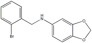 N-[(2-bromophenyl)methyl]-2H-1,3-benzodioxol-5-amine Struktur