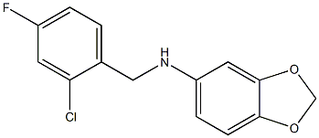 N-[(2-chloro-4-fluorophenyl)methyl]-2H-1,3-benzodioxol-5-amine Struktur