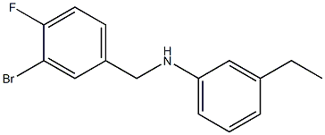 N-[(3-bromo-4-fluorophenyl)methyl]-3-ethylaniline Struktur