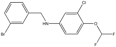 N-[(3-bromophenyl)methyl]-3-chloro-4-(difluoromethoxy)aniline Struktur