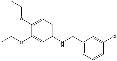 N-[(3-chlorophenyl)methyl]-3,4-diethoxyaniline Struktur