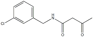 N-[(3-chlorophenyl)methyl]-3-oxobutanamide Struktur