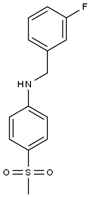 N-[(3-fluorophenyl)methyl]-4-methanesulfonylaniline Struktur