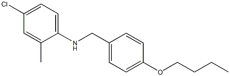 N-[(4-butoxyphenyl)methyl]-4-chloro-2-methylaniline Struktur