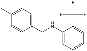 N-[(4-methylphenyl)methyl]-2-(trifluoromethyl)aniline Struktur