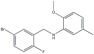 N-[(5-bromo-2-fluorophenyl)methyl]-2-methoxy-5-methylaniline Struktur