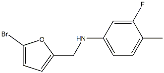 N-[(5-bromofuran-2-yl)methyl]-3-fluoro-4-methylaniline Struktur