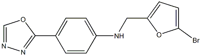 N-[(5-bromofuran-2-yl)methyl]-4-(1,3,4-oxadiazol-2-yl)aniline Struktur