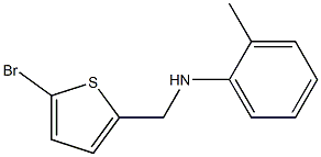 N-[(5-bromothiophen-2-yl)methyl]-2-methylaniline Struktur