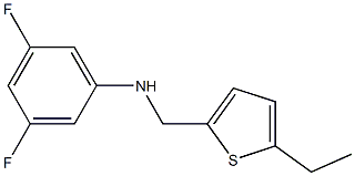 N-[(5-ethylthiophen-2-yl)methyl]-3,5-difluoroaniline Struktur