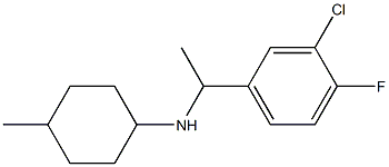 N-[1-(3-chloro-4-fluorophenyl)ethyl]-4-methylcyclohexan-1-amine Struktur