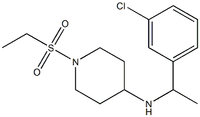 N-[1-(3-chlorophenyl)ethyl]-1-(ethanesulfonyl)piperidin-4-amine Struktur