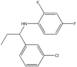 N-[1-(3-chlorophenyl)propyl]-2,4-difluoroaniline Struktur