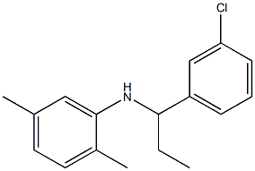 N-[1-(3-chlorophenyl)propyl]-2,5-dimethylaniline Struktur