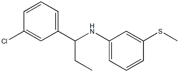 N-[1-(3-chlorophenyl)propyl]-3-(methylsulfanyl)aniline Struktur