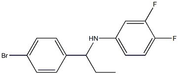 N-[1-(4-bromophenyl)propyl]-3,4-difluoroaniline Struktur