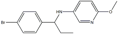 N-[1-(4-bromophenyl)propyl]-6-methoxypyridin-3-amine Struktur