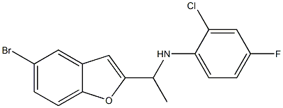 N-[1-(5-bromo-1-benzofuran-2-yl)ethyl]-2-chloro-4-fluoroaniline Struktur