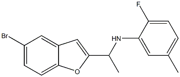 N-[1-(5-bromo-1-benzofuran-2-yl)ethyl]-2-fluoro-5-methylaniline Struktur