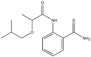 N-[2-(aminocarbonothioyl)phenyl]-2-isobutoxypropanamide Struktur