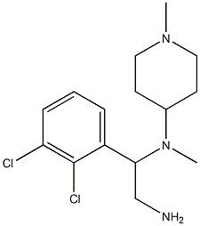 N-[2-amino-1-(2,3-dichlorophenyl)ethyl]-N,1-dimethylpiperidin-4-amine Struktur