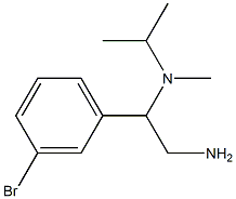 N-[2-amino-1-(3-bromophenyl)ethyl]-N-isopropyl-N-methylamine Struktur