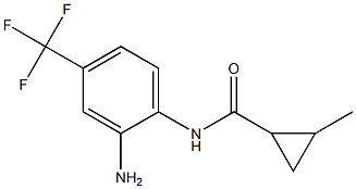 N-[2-amino-4-(trifluoromethyl)phenyl]-2-methylcyclopropanecarboxamide Struktur