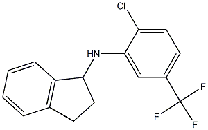 N-[2-chloro-5-(trifluoromethyl)phenyl]-2,3-dihydro-1H-inden-1-amine Struktur