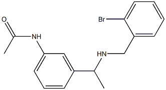 N-[3-(1-{[(2-bromophenyl)methyl]amino}ethyl)phenyl]acetamide Struktur