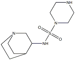 N-{1-azabicyclo[2.2.2]octan-3-yl}piperazine-1-sulfonamide Struktur