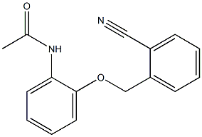 N-{2-[(2-cyanobenzyl)oxy]phenyl}acetamide Struktur