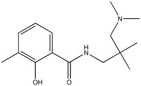 N-{2-[(dimethylamino)methyl]-2-methylpropyl}-2-hydroxy-3-methylbenzamide Struktur