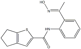 N-{2-[1-(hydroxyimino)ethyl]phenyl}-4H,5H,6H-cyclopenta[b]thiophene-2-carboxamide Struktur