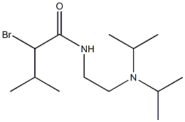 N-{2-[bis(propan-2-yl)amino]ethyl}-2-bromo-3-methylbutanamide Struktur