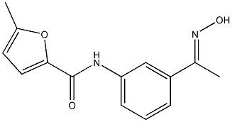 N-{3-[1-(hydroxyimino)ethyl]phenyl}-5-methylfuran-2-carboxamide Struktur