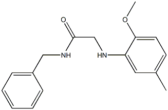 N-benzyl-2-[(2-methoxy-5-methylphenyl)amino]acetamide Struktur