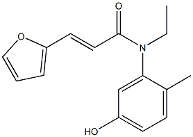 N-ethyl-3-(furan-2-yl)-N-(5-hydroxy-2-methylphenyl)prop-2-enamide Struktur