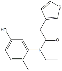 N-ethyl-N-(5-hydroxy-2-methylphenyl)-2-(thiophen-3-yl)acetamide Struktur