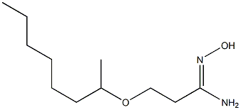 N'-hydroxy-3-(octan-2-yloxy)propanimidamide Struktur