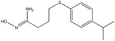 N'-hydroxy-4-{[4-(propan-2-yl)phenyl]sulfanyl}butanimidamide Struktur