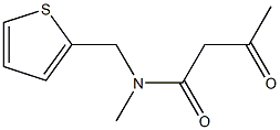 N-methyl-3-oxo-N-(thiophen-2-ylmethyl)butanamide Struktur