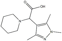 piperidin-1-yl(1,3,5-trimethyl-1H-pyrazol-4-yl)acetic acid Struktur