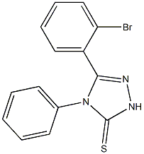 5-(2-bromophenyl)-4-phenyl-2,4-dihydro-3H-1,2,4-triazole-3-thione Struktur