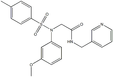 2-{3-methoxy[(4-methylphenyl)sulfonyl]anilino}-N-(3-pyridinylmethyl)acetamide Struktur