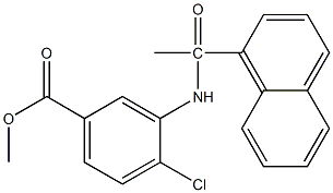 methyl 4-chloro-3-[(1-naphthylacetyl)amino]benzoate Struktur