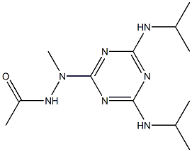 N'-[4,6-bis(isopropylamino)-1,3,5-triazin-2-yl]-N'-methylacetohydrazide Struktur